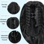 28-Inch Wavy Curly Clip-In Ponytail for Effortless Glam