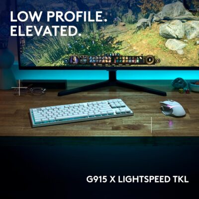 Logitech G915 TKL: Sleek Wireless Gaming Keyboard with Customizable RGB and Durable PBT Keycaps 9 Logitech G915 TKL: Sleek Wireless Gaming Keyboard with Customizable RGB and Durable PBT Keycaps
