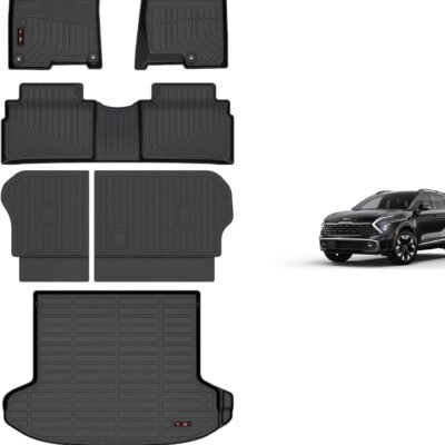 All-Weather Floor & Cargo Liners for 2023-2025 Kia Sportage PHEV with Backrest Protection