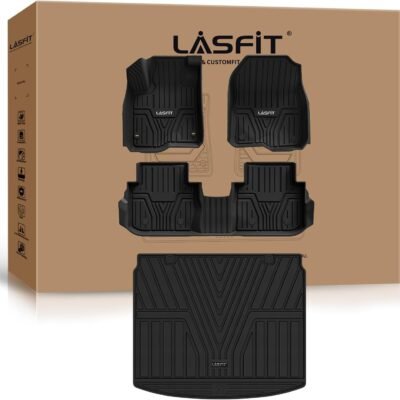 All-Weather TPE Floor Mats and Cargo Liner Set for Honda CR-V 2023-2026 (Including Hybrid Models) – Full Protection in Black