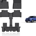 KELCSEECS All-Weather Custom Floor Mats for 2021-2025 Kia Sorento - Complete Protection in Black