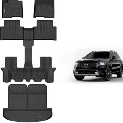 KELCSEECS Premium Floor Mats & Cargo Liner for 2021-2026 Kia Sorento Hybrid