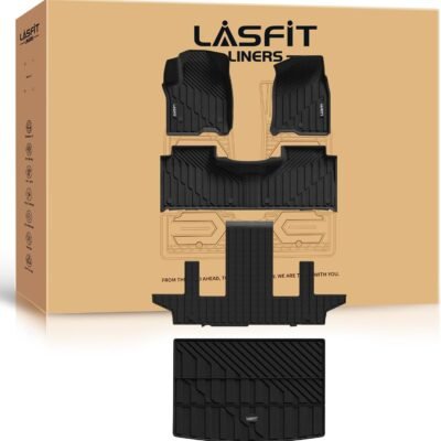 Premium Custom-Fit Floor Mats and Cargo Liner for Chevy Suburban, GMC Yukon XL, and Cadillac Escalade ESV (2021-2026, 7-Seat Models Only)