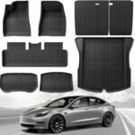 All-Weather TPE Floor Mat Set for 2024-2025 Tesla Model 3 Highland