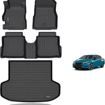 Custom All-Weather Floor Mats and Cargo Liner for 2020-2025 Nissan Versa – Ultimate Protection in Black