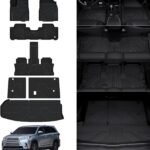 All-Weather TPE Floor and Trunk Mats for 2014-2019 Toyota Highlander (Excluding Hybrid and 2nd Row Bench)