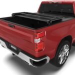 oEdRo Tri-Fold Soft Tonneau Cover for 2019-2025 Chevy Silverado 1500 & GMC Sierra 1500 - 5.8 ft Bed