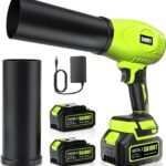 High-Speed Cordless Leaf Blower for Effortless Outdoor Cleaning - Bright Green