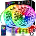 100ft Bluetooth RGB LED Strip Lights: Sync to Music & Control with App for Ultimate Room Ambiance