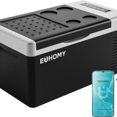 EUHOMY 12V Portable Compressor Fridge: Smart Cooling for Adventures on the Go!