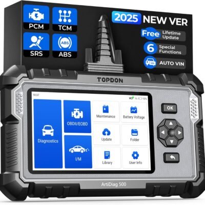 TOPDON AD500: Comprehensive OBD2 Diagnostic Scanner for Complete Vehicle Health Management.