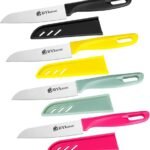 Essential Set of 8 Ultra Sharp German Steel Paring and Peeling Knives with Ergonomic Handles