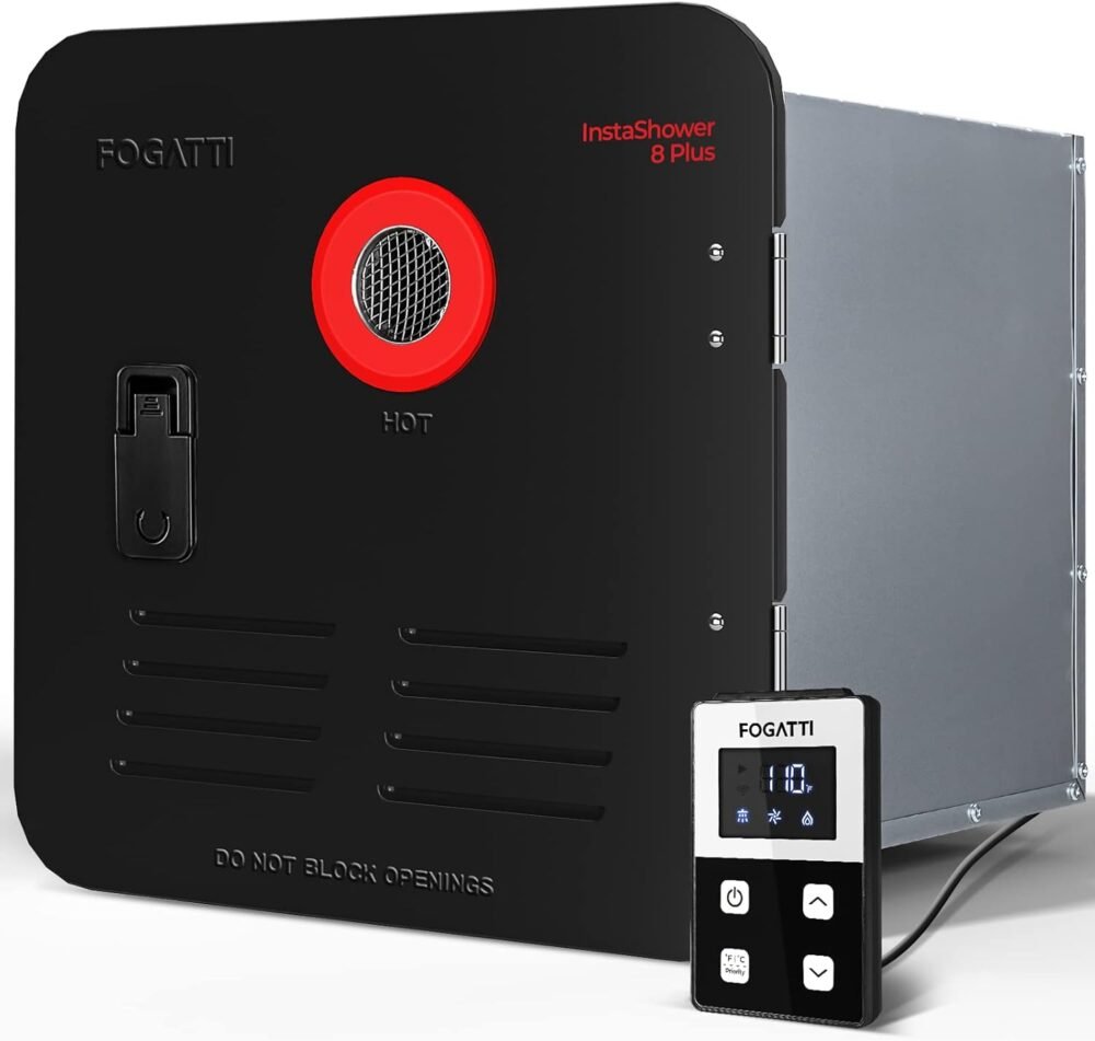 FOGATTI Instant Hot Water Solution: Compact RV Heater with Remote Control for High...