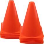 Versatile 7-Inch Agility Cones for Sports Training and Play
