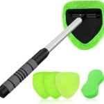 XINDELL Premium Windshield Cleaning Kit: Extendable Tool with Microfiber Pads for All...