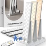 EZVALO Rechargeable Motion Sensor Under Cabinet Lights: Dimmable, Magnetic, and Remote-Controlled Convenience