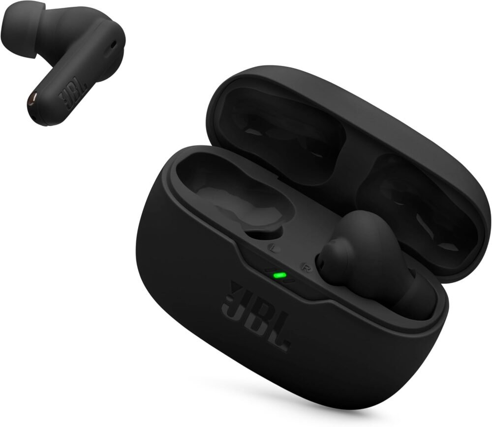 JBL Vibe Beam 2: Renewed True Wireless Earbuds with Pure Bass and Smart Ambient Features in Black