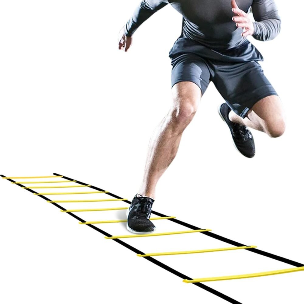 GHB Pro Agility Ladder: 12-Rung Speed Training Tool with Convenient Carry Bag