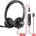 Versatile USB & 3.5mm On-Ear Headset for Clear Communication in Remote Work and Learning
