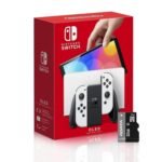Nintendo Switch OLED Bundle: White Joy-Con & 32GB Micro SD Card