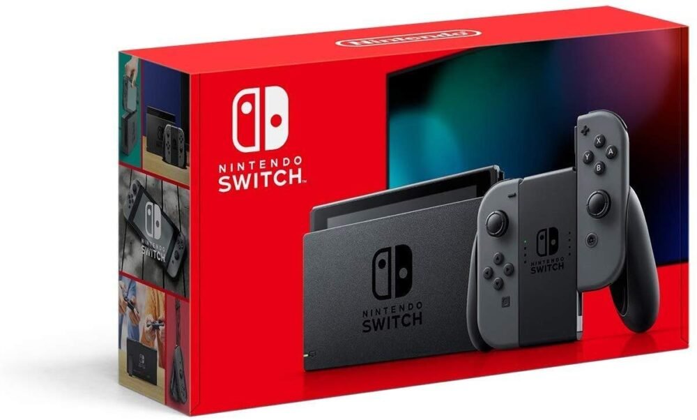 Refurbished Nintendo Switch Console in Classic Black with Gray Joy-Cons