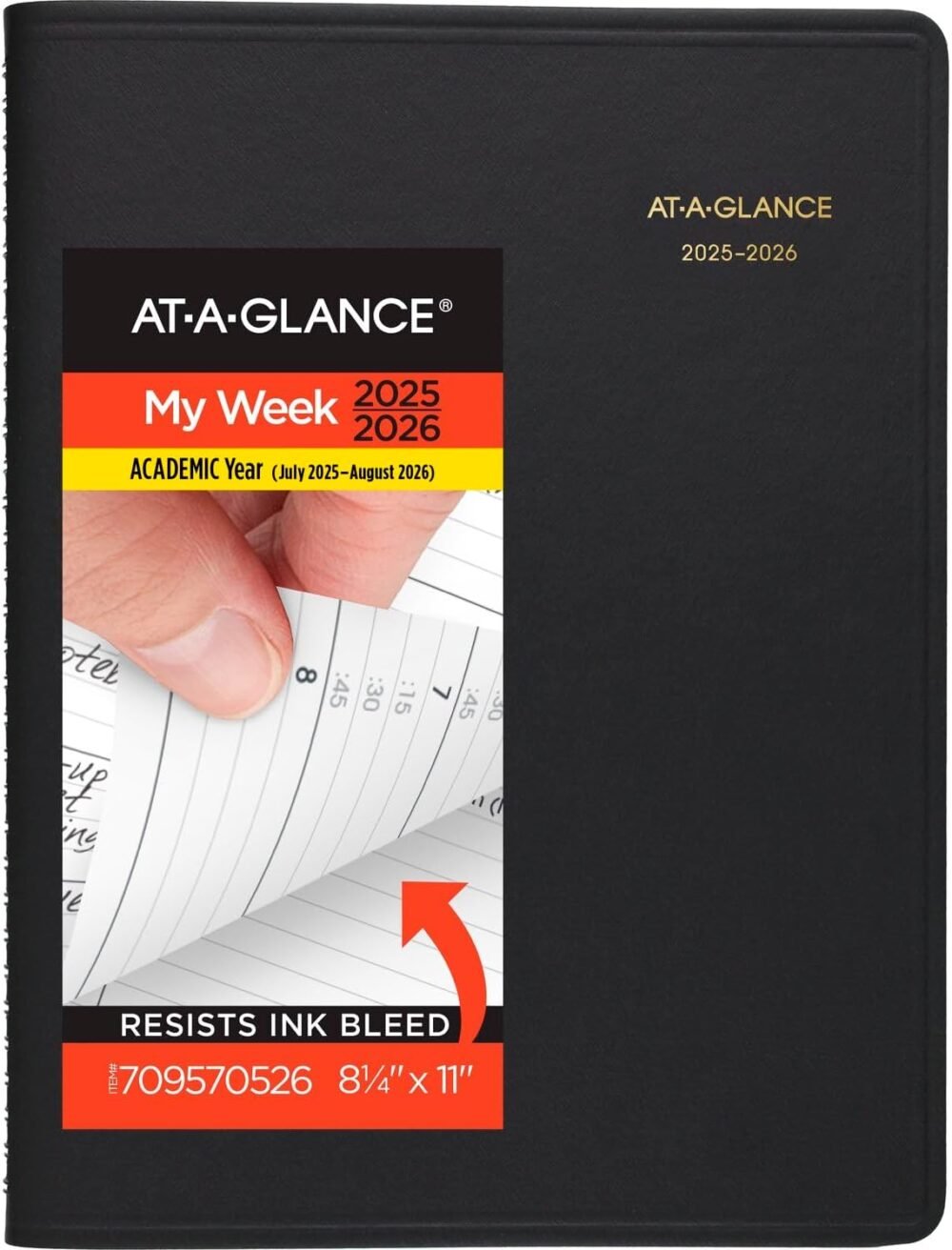 2025-2026 Academic Planner: Your Essential Weekly & Hourly Organizer in Stylish Black