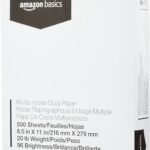 Amazon Basics All-Purpose Copy Paper, Bright White, 500 Sheets, 20 lb