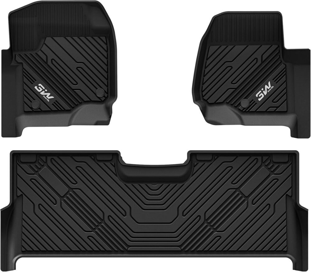 Custom All-Weather Floor Mats for 2017-2026 Ford Super Duty Crew Cab - TPE Fit for F250, F350, F450, F550.