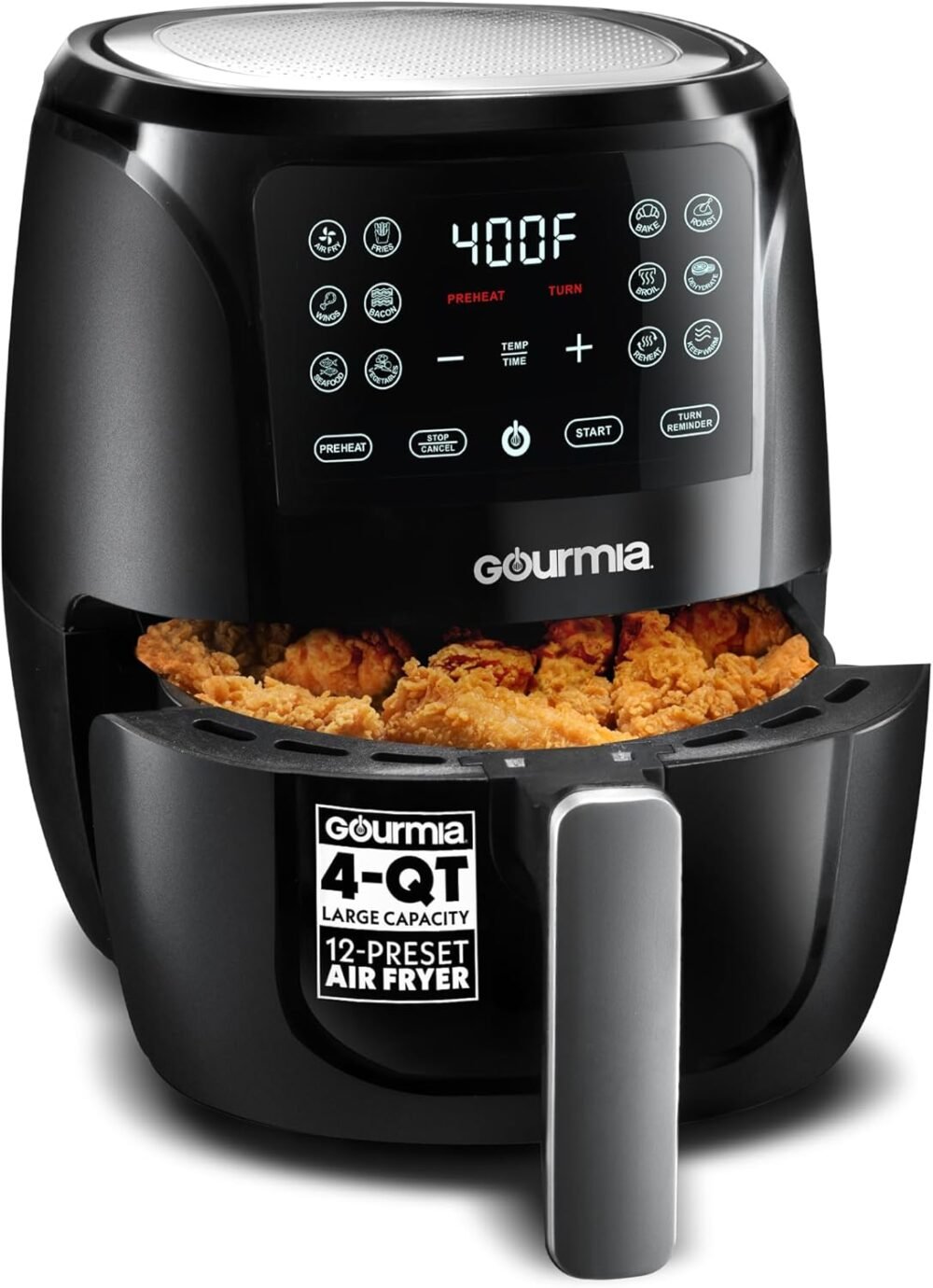 Versatile Gourmia 4-Quart Air Fryer: Effortless Cooking with 12 One-Touch Presets