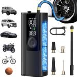 Portable Cordless Tire Pump with Digital Gauge and Auto Shut-Off for Quick Inflation