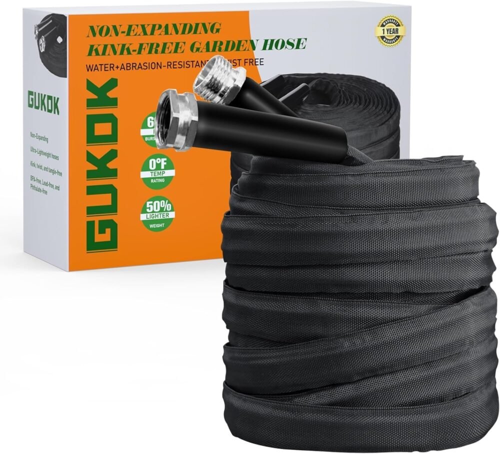 Ultra Lightweight Kink-Free Garden Hose for RVs, Marine, and Camping - 25 Feet of...