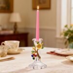 Artisan Enamel Floral Glass Candle Holder: A Touch of Elegance for Any Occasion