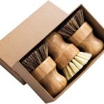 Bamboo Mini Dish Brush Set: Eco-Friendly Scrubbing Solution for Pots and Vegetables