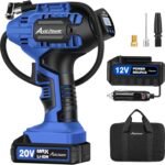 Portable Cordless Tire Inflator with Digital Gauge and 20V Battery Power