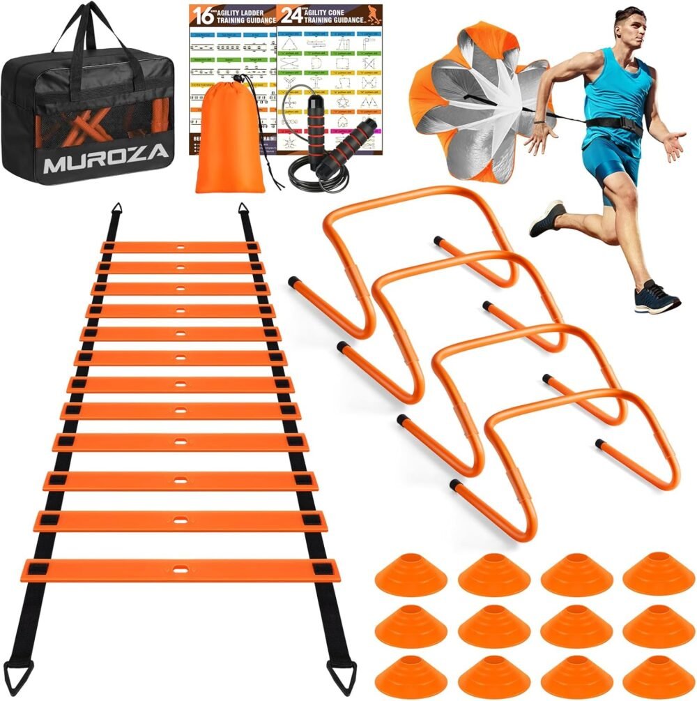 Ultimate Speed and Agility Training Kit for All Ages: Ladder, Cones, Hurdles & More!