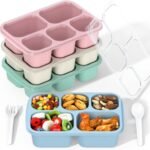 Eco-Friendly 4-Pack Versatile Meal Prep Containers for On-the-Go Eating