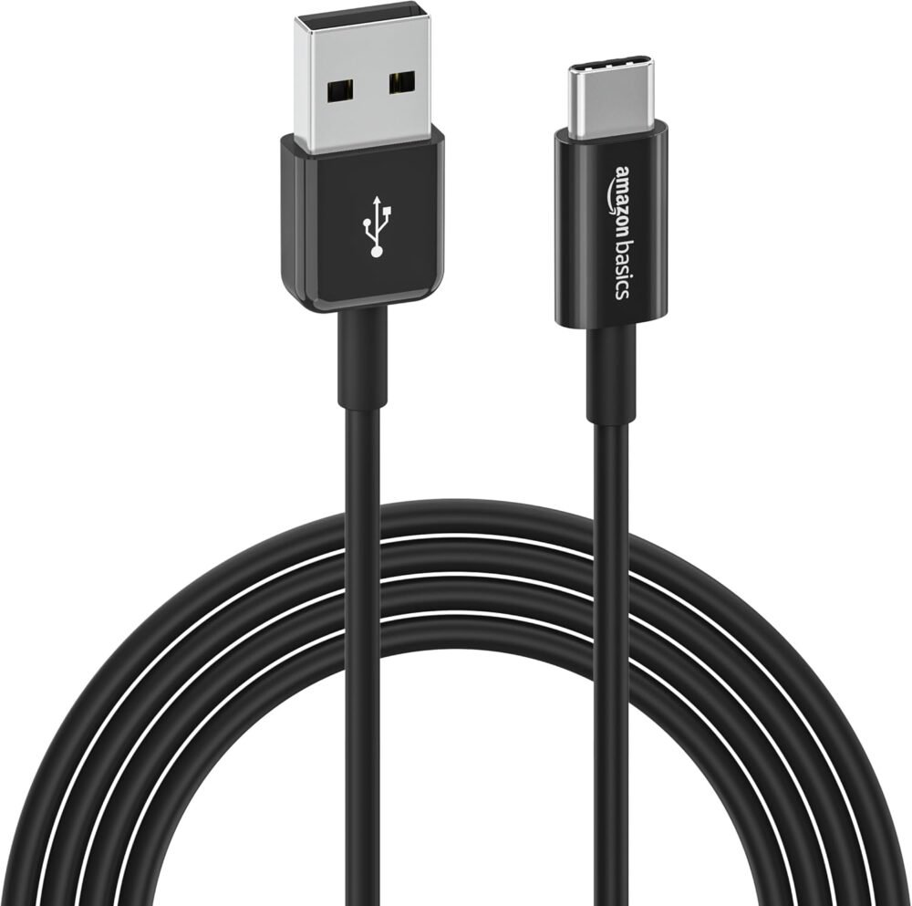 6ft USB-C to USB-A Fast Charger Cable for iPhones, iPads, and Samsung Devices