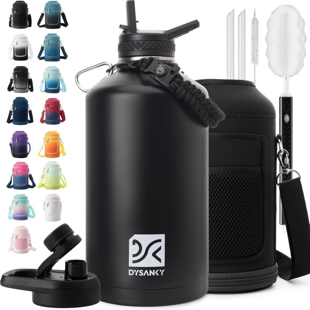 128 oz Insulated Stainless Steel Water Jug - Perfect for Gym and Hiking