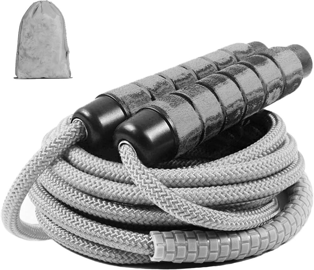 Versatile Tangle-Free Weighted Jump Rope for All Ages with Foam Grip and Smooth 360°...