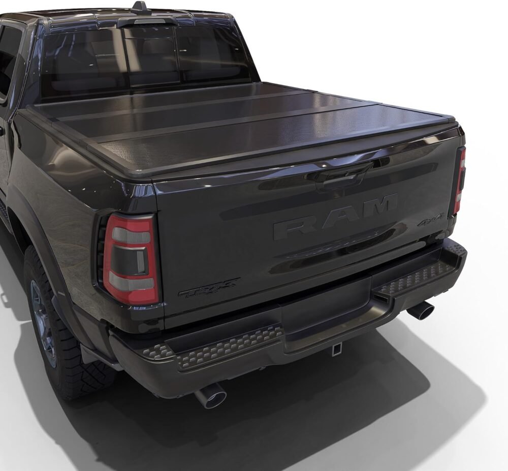 Premium Hard Tri-Fold Tonneau Cover for 2009-2026 Dodge Ram 1500 & 2500 with 6.4ft Bed