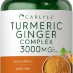 Powerful Turmeric & Ginger Complex with Black Pepper | 3000 mg Softgels | Non-GMO & Gluten-Free