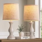 Chic Boho Rustic Table Lamps Set: Perfect for Bedrooms, Living Rooms, and Offices