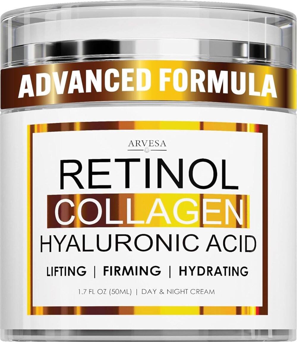 Collagen & Hyaluronic Acid Retinol Cream: Anti-Aging Moisturizer for Youthful Skin