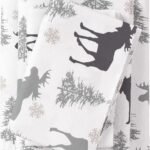 Luxurious Moose-Printed Queen Flannel Bed Sheets for Ultimate Cozy Comfort