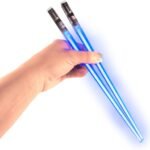 Galactic Glow: LED Lightsaber Chopsticks for Epic Sushi Nights