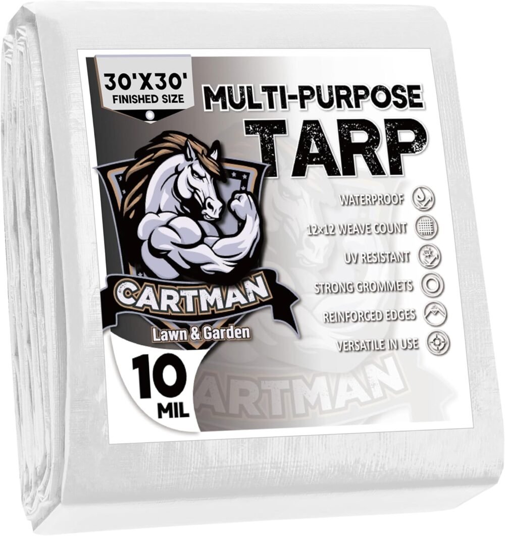 Heavy-Duty 30x30 ft UV-Resistant Waterproof Tarp for All Weather Protection