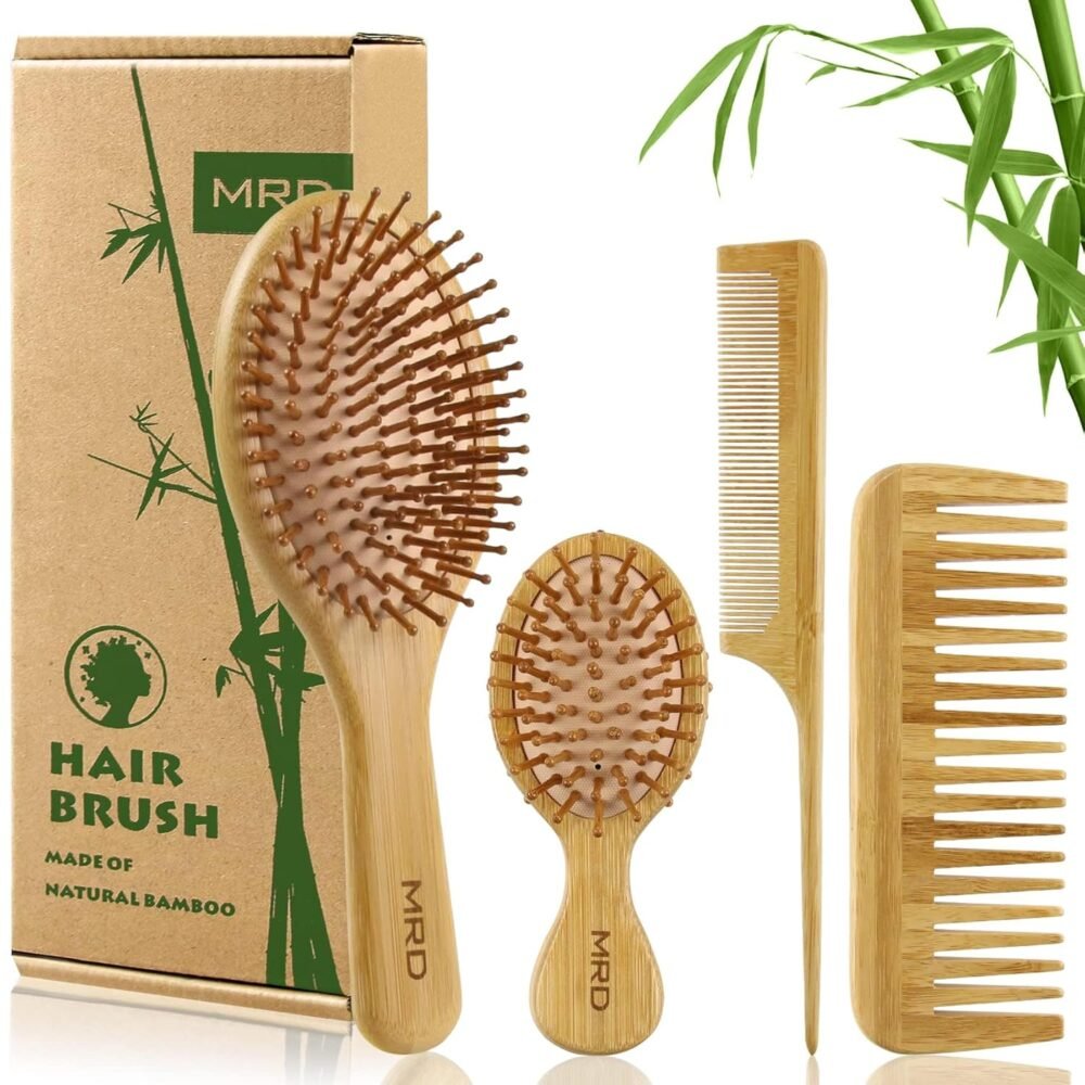 Eco-Friendly Bamboo Hair Care Set: The Ultimate Detangling Solution for All Hair Types
