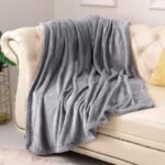 Ultra-Soft Grey Microfiber Throw Blanket for Cozy Luxury