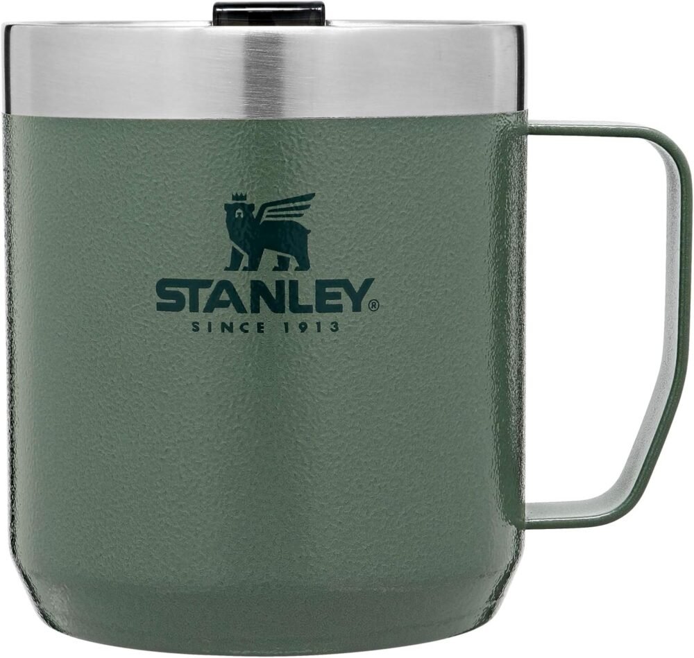 Eco-Friendly Insulated Mug for Hot Beverages in Hammertone Green