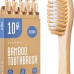 Eco-Friendly Bamboo Toothbrushes: 10-Pack of Medium Bristle Natural Cleaners for Adults